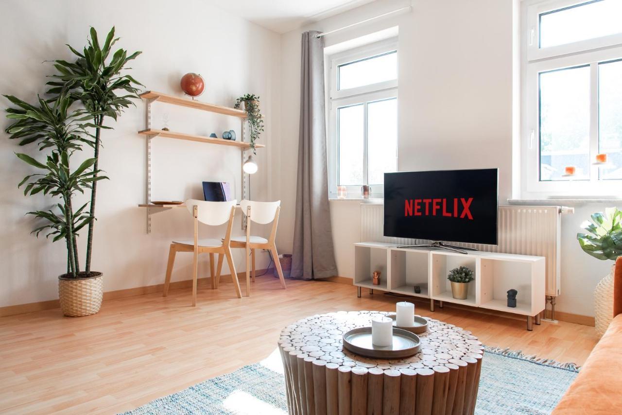 Stilvolles Apartment - Balkon, Netflix, Nespresso, Zentral, Messe Chemnitz Dış mekan fotoğraf